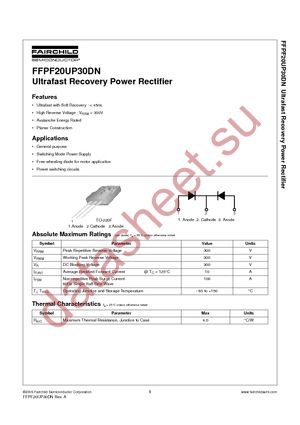 FFPF20UP30DNTU datasheet  